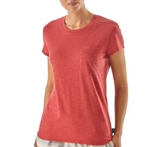 Patagonia Coral Athletic T-shirt with Front Pocket